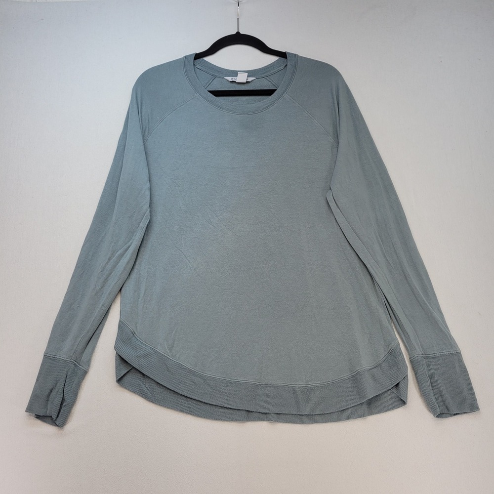 Athleta Mindset Sweatshirt Womens Large Blue Gray Crewneck Pullover‎ 472751